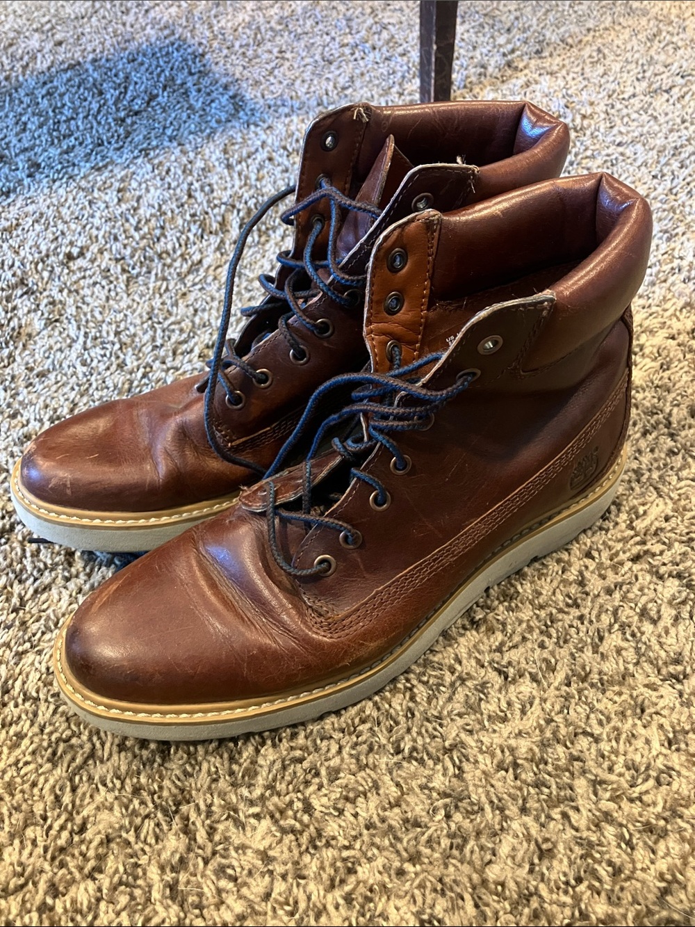 Women’s Brown Leather Lace-Up Work Boots